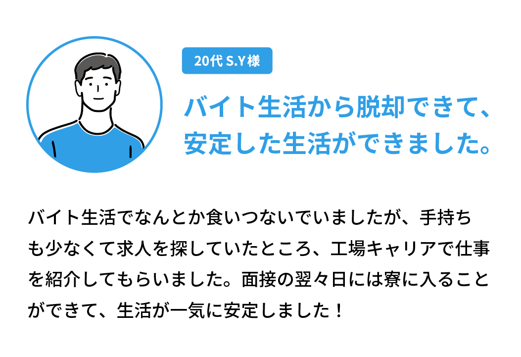 20代 S.Y様のインタビュー