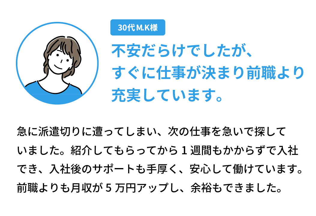 30代 M.K様のインタビュー